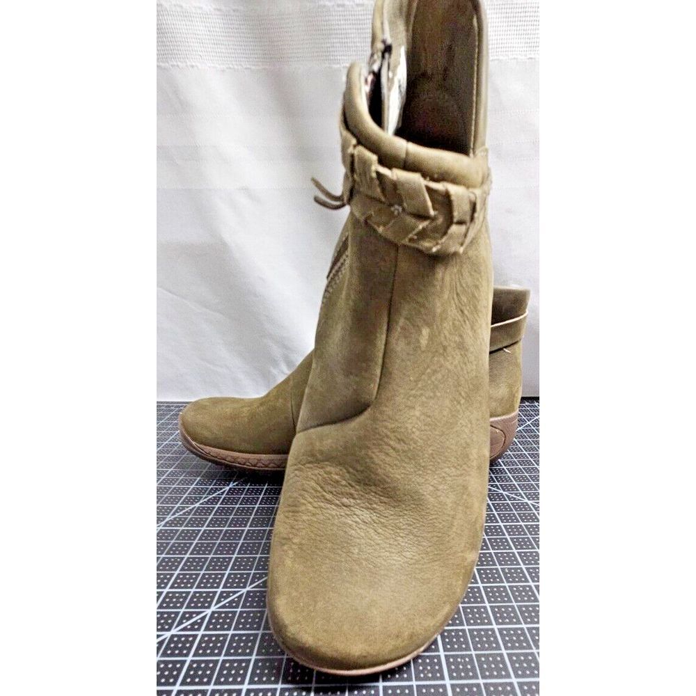 MERRELL woman encore braided bluff Q2‎ boots woman US 6.5 brown side zipper